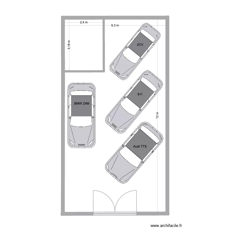 Garage Dhuy. Plan de 