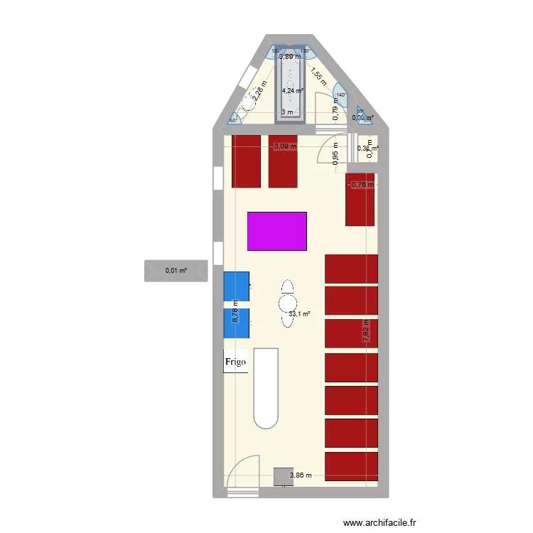 Recre and flip. Plan de 5 pièces et 38 m² Recre and flip. Plan de 5 pièces et 38 m²