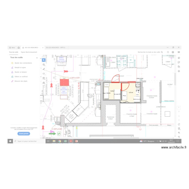Les Houches 2. Plan de 2 pièces et 12 m2