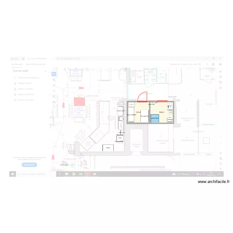 Les Houches 2. Plan de 