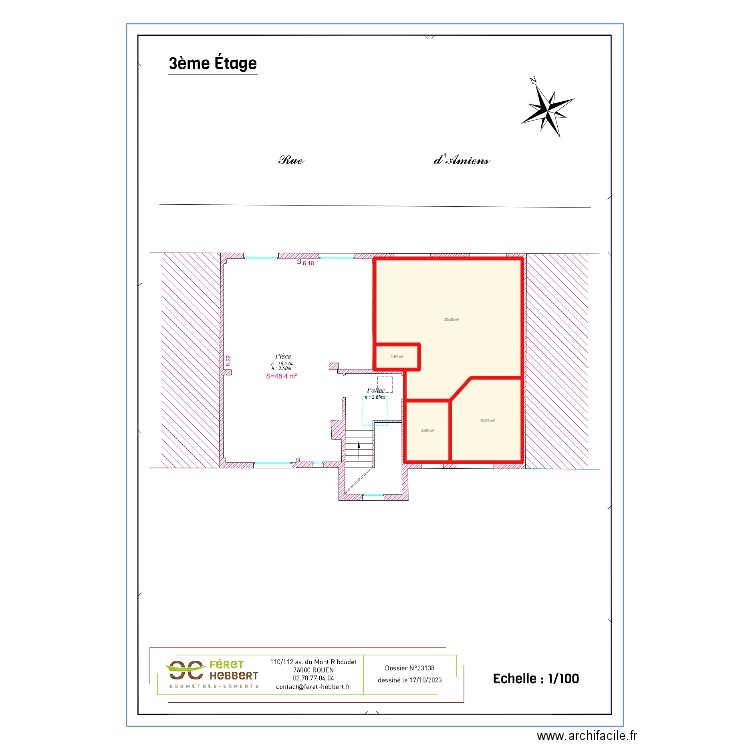 Bilan des surfaces . Plan de 0 pièce et 0 m2