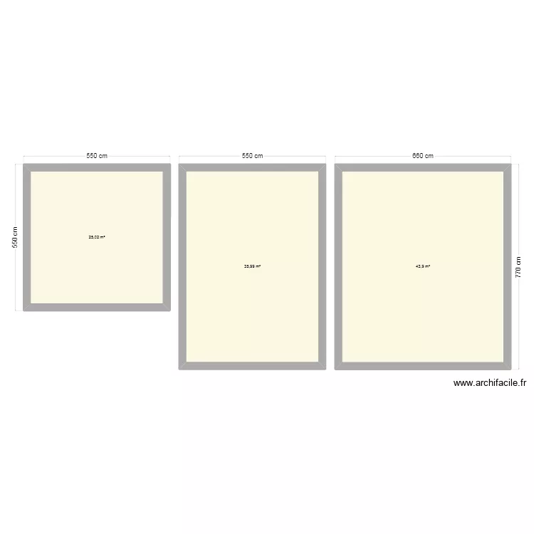 Etude projet 25-35-45m&sup2;. Plan de 