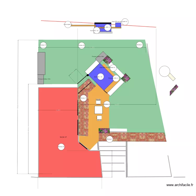 jardin vers 18 juillet v3. Plan de 