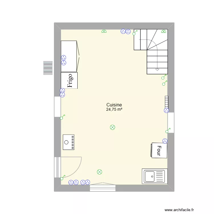 durand loye. Plan de 1  et 25 m²