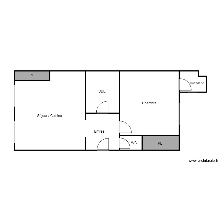 Plan DE GRIMOUARD . Plan de 7 pièces et 62 m2