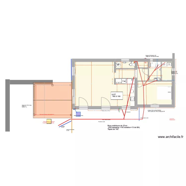 Plan Carport mars 2026. Plan de 3  et 74 m²