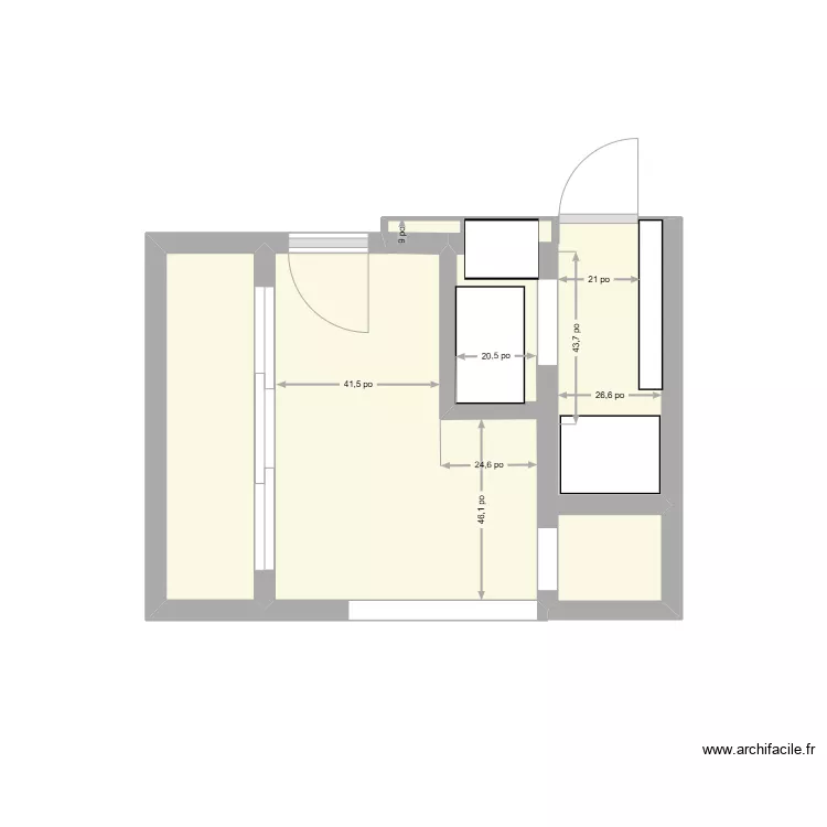 garde manger. Plan de 