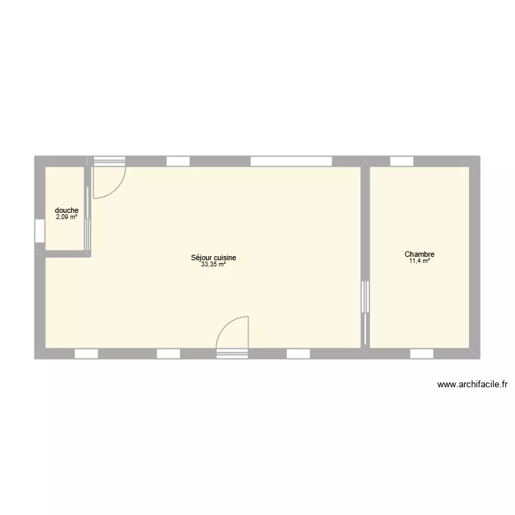 315 lesage tigny. Plan de 3  et 47 m²