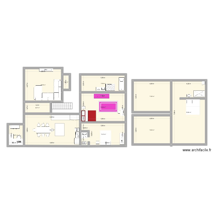 maison. Plan de 11 pièces et 170 m2