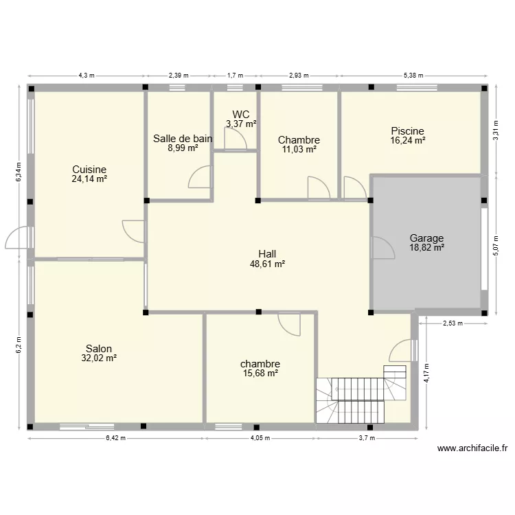 plan_v2_qamir. Plan de 9  et 179 m²