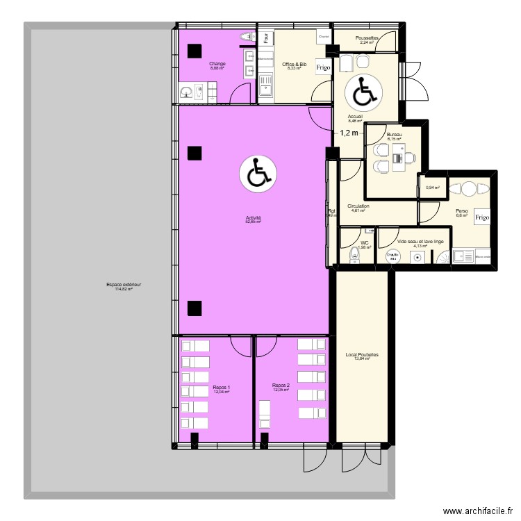 93SD15CM Projet 1.1. Plan de 16 pièces et 259 m2