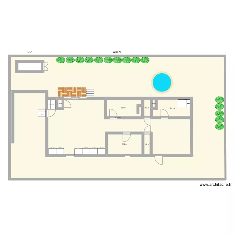 Raymond. Plan de 9 pièces et 315 m²