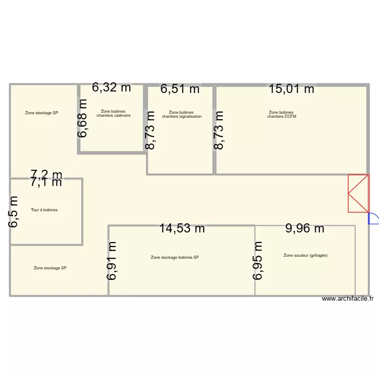 FRIZO Angleur. Plan de 7  et 926 m²