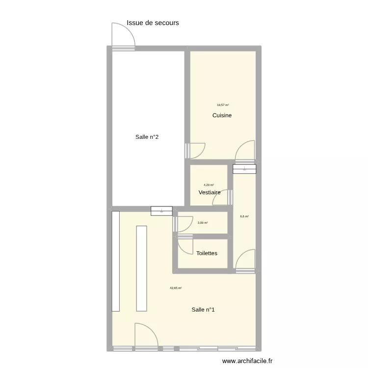 Blossom Caf&eacute;. Plan de 5  et 76 m²