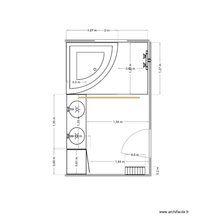 Salle de bain. Plan de Salle de bain. Plan de