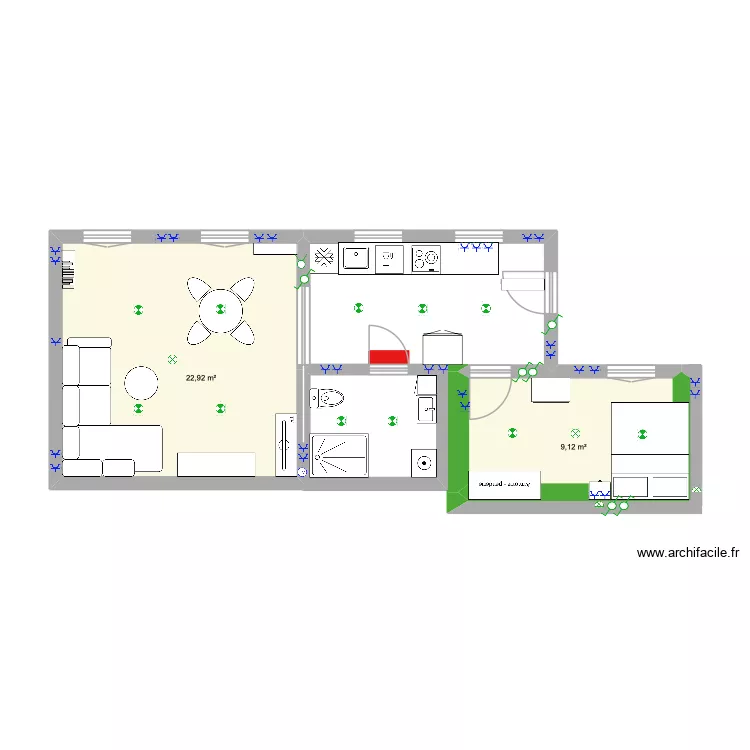 Sotano V4. Plan de 2  et 32 m²