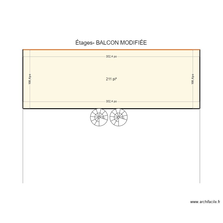 5166-2 ET 3-MODIFIÉ. Plan de 1 pièce et 20 m2