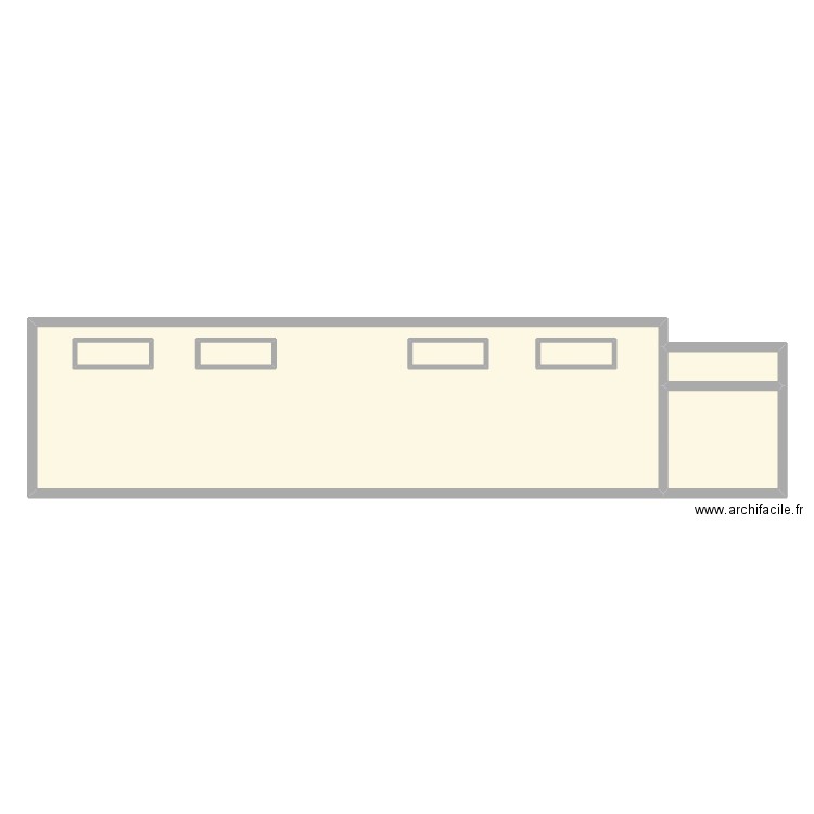 Façade Avant. Plan de 7 pièces et 122 m2
