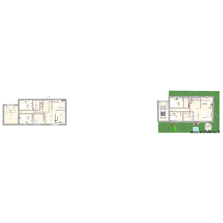 YAZID AXEL. Plan de 9 pièces et 212 m2