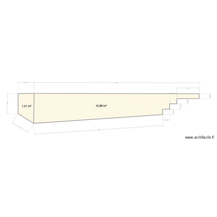 piscine. Plan de 2 pièces et 12 m2