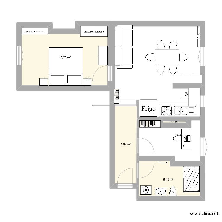 char en thon 1. Plan de 0 pièce et 0 m2