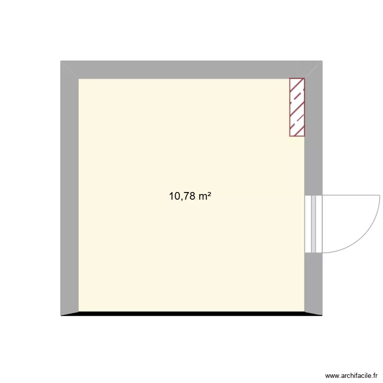 THUSY Projet garage/chambre d'amis. Plan de 1 Pièce et 11 m² THUSY Projet garage/chambre d'amis. Plan de 1 Pièce et 11 m²