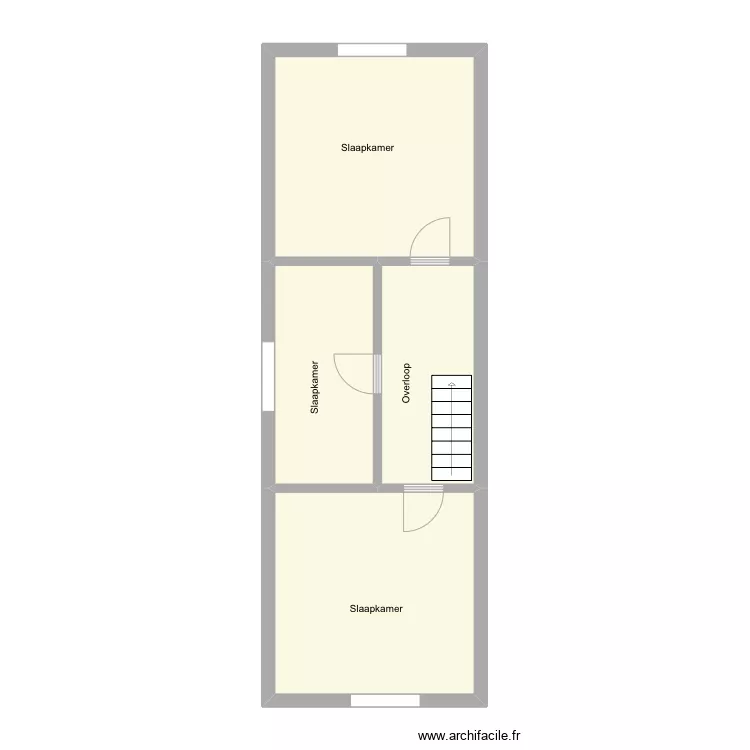 Ingooigemstraat 27 Otegem bovenverdieping. Plan de 