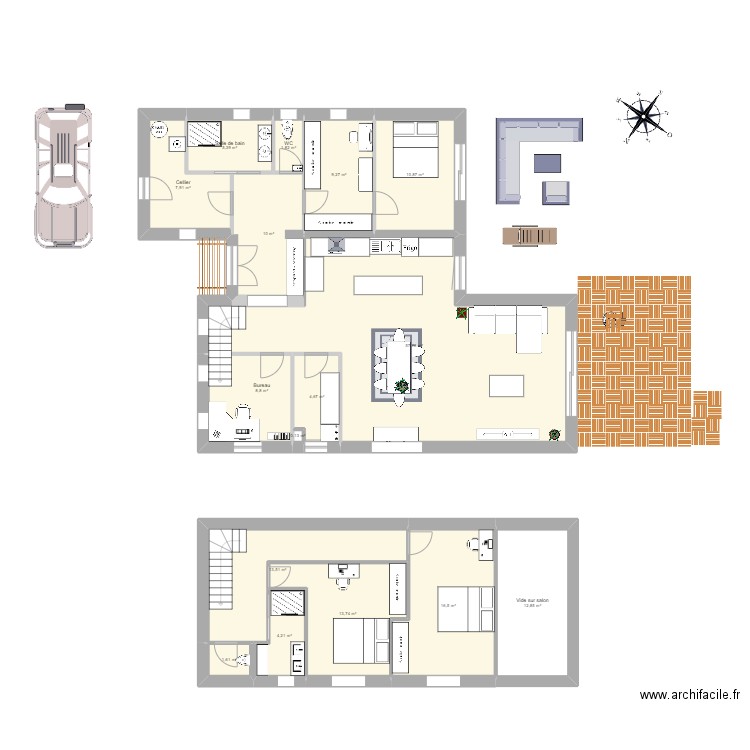 Maison. Plan de 0 pièce et 0 m2