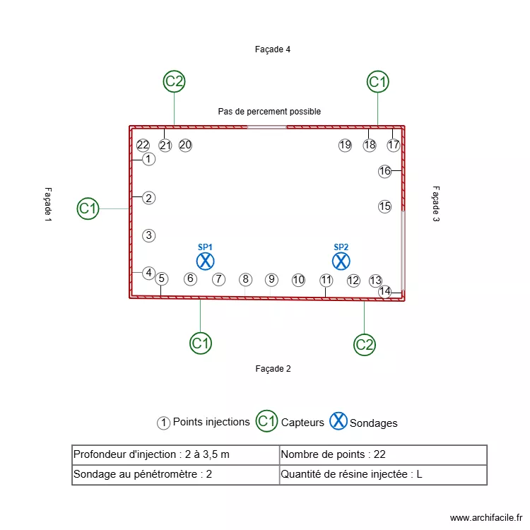 BROQUIER. Plan de 1  et 25 m²
