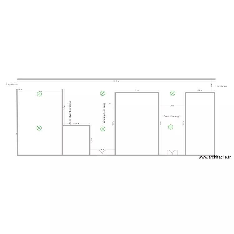 Cavaillon réserve et stockage éclairage. Plan de Cavaillon réserve et stockage éclairage. Plan de