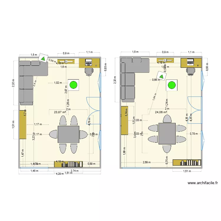 S&eacute;jour. Plan de 