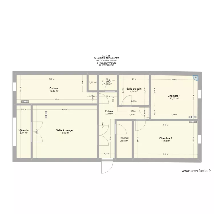 BAT CAPRICORNE LGT 25. Plan de 