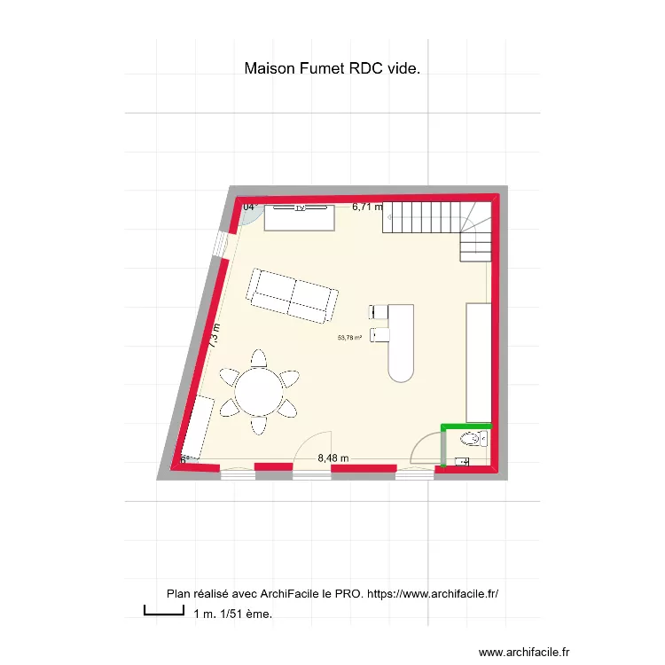 Maison Fumet RDC am&eacute;nagement1. Plan de 
