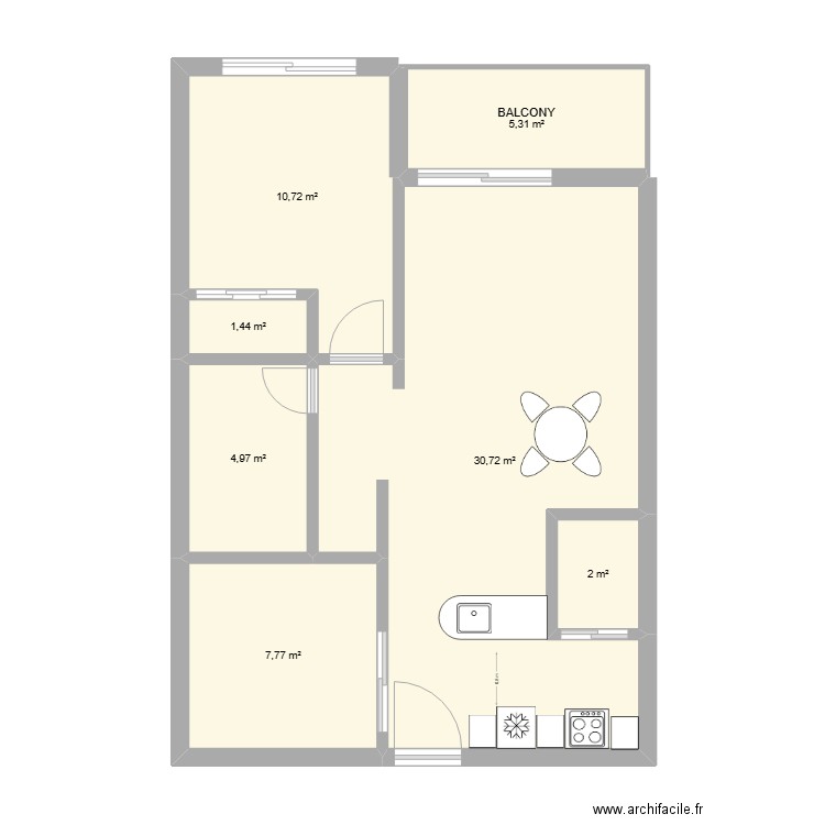 Cap skirring 4. Plan de 7 pièces et 63 m2