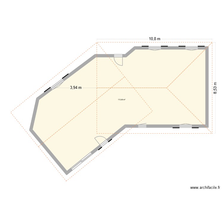 HEINRICH. Plan de 1 pièce et 114 m2
