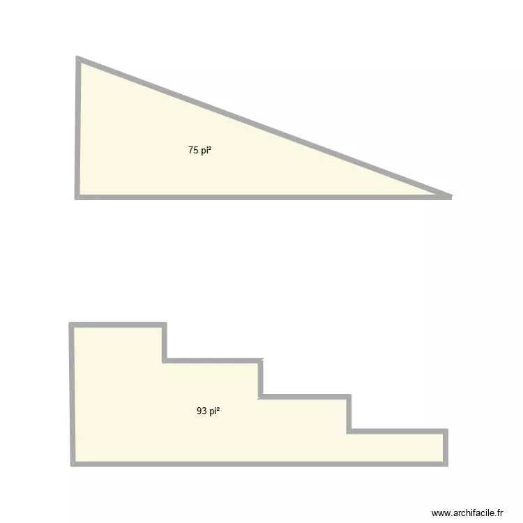 talus. Plan de 2 et 16 m² talus. Plan de 2 et 16 m²
