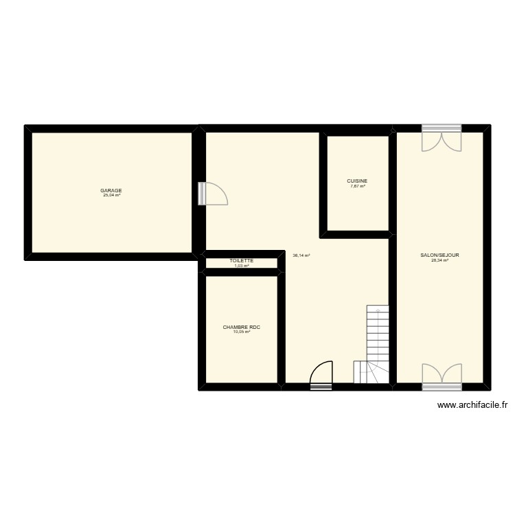 maison 180 m2. Plan de 0 pièce et 0 m2