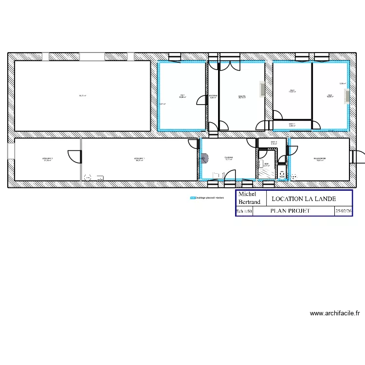 Projet Location La Lande. Plan de 0 pièce et 0 m2