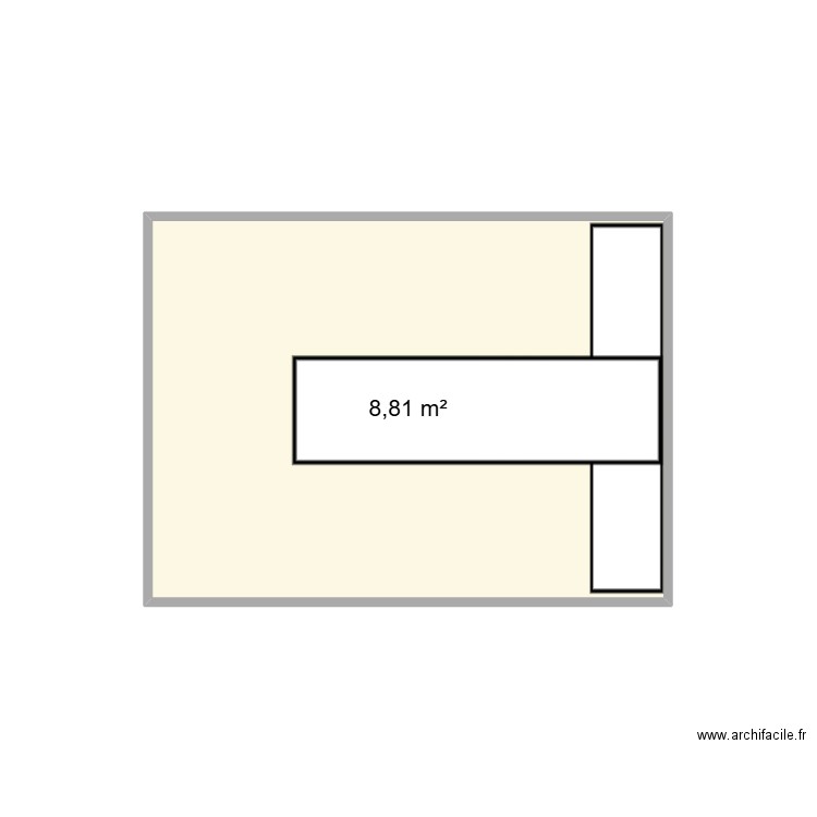 Bureau K Home. Plan de 1 pièce et 9 m2