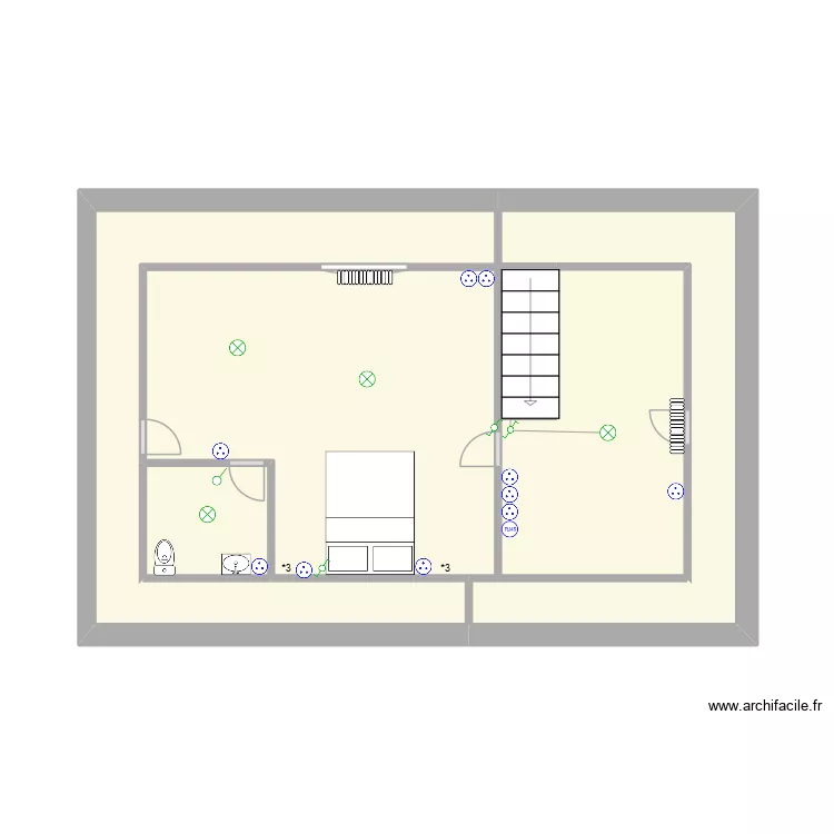 Thomas étage implantation 4. Plan de 5 et 33 m² Thomas étage implantation 4. Plan de 5 et 33 m²