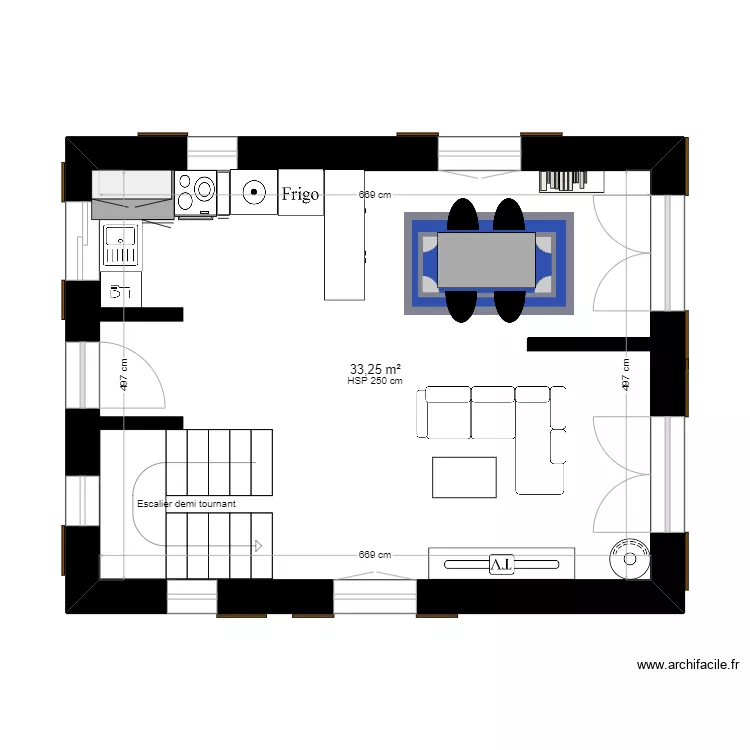 chalet en bois timeo. Plan de 