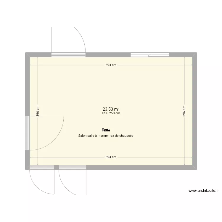 Salon salle &agrave; manger rez de chauss&eacute;e . Plan de 