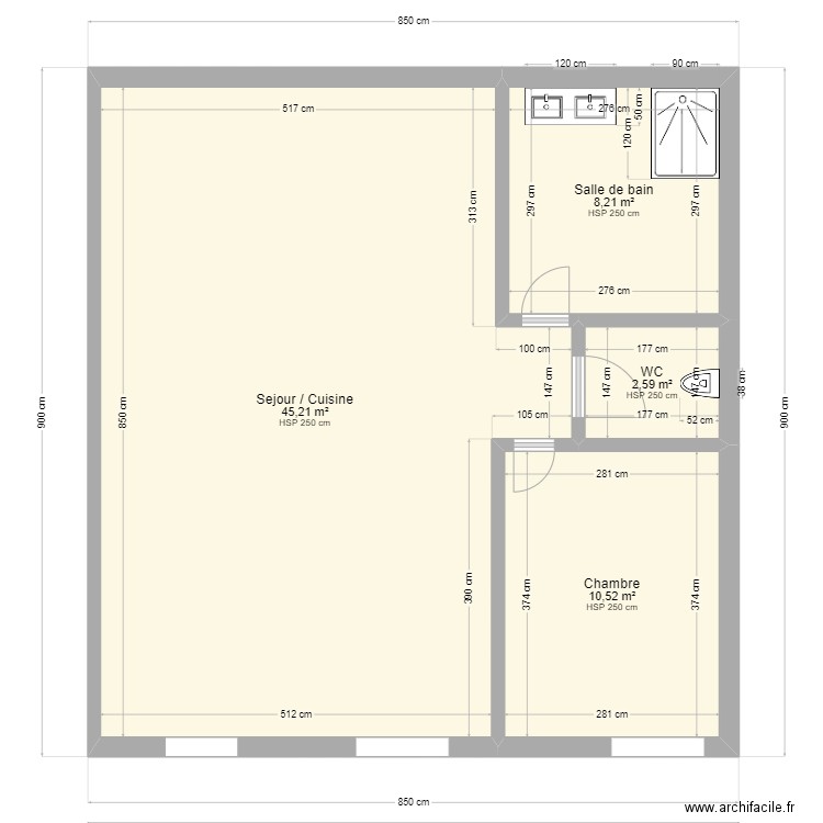 Projet Montreux - RDC Appart 2. Plan de 0 pièce et 0 m2