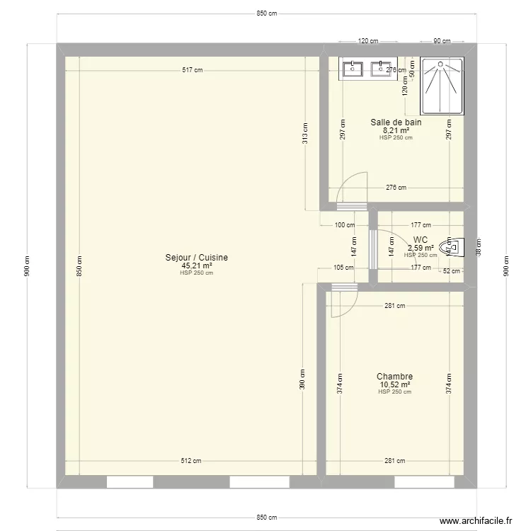 Projet Montreux - RDC Appart 2. Plan de Projet Montreux - RDC Appart 2. Plan de
