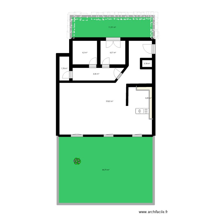 T3 epagny. Plan de 9 pièces et 113 m2