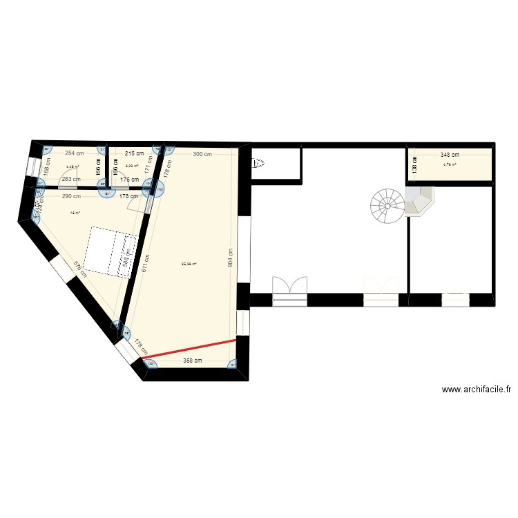 plan vide 1. Plan de 0 pièce et 0 m2