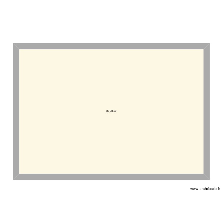 Maison. Plan de 1 pièce et 88 m2