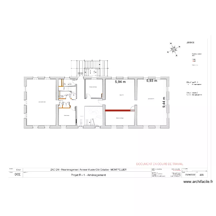 plan d'ensemble R+2. Plan de 