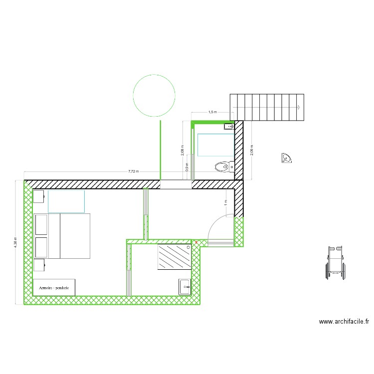 extension 3. Plan de 0 pièce et 0 m2