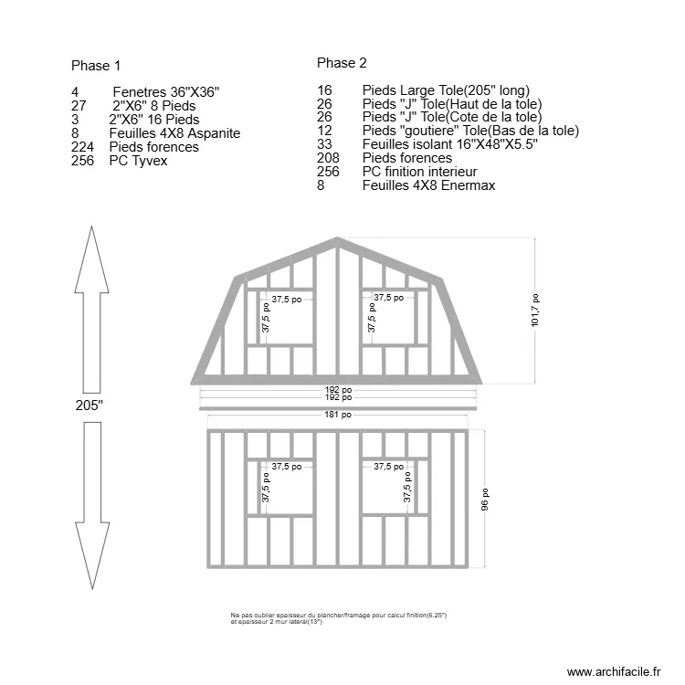 Mur Cote Riviere 16X32 Juillet. Plan de 